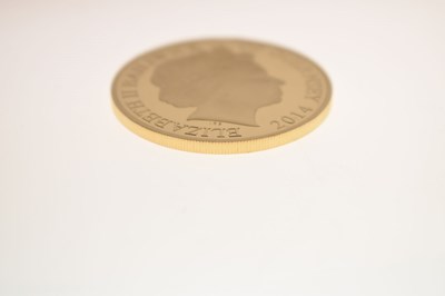 Lot Bailiwick of Guernsey - Elizabeth II gold proof £5 coin, 2014