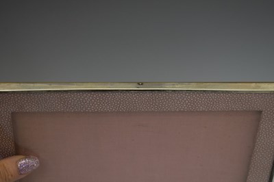 Lot 161 - George V silver mounted easel photograph frame with pink shagreen mount