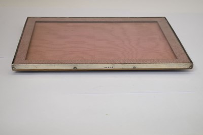 Lot 161 - George V silver mounted easel photograph frame with pink shagreen mount