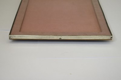 Lot 161 - George V silver mounted easel photograph frame with pink shagreen mount