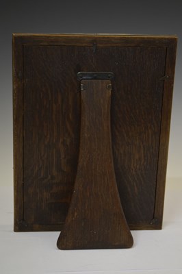 Lot 161 - George V silver mounted easel photograph frame with pink shagreen mount