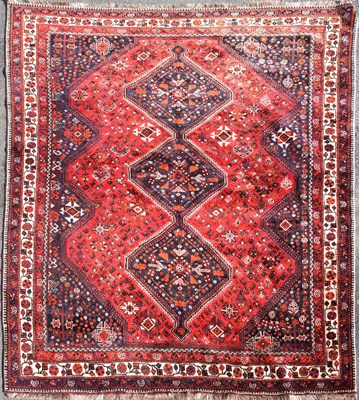 Lot 458 - Middle Eastern Qashqai wool rug - Ex Persian Tribal Rugs, Burwash Barns