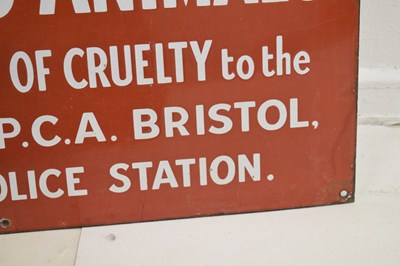 Lot Vintage enamel sign - Royal Society For Prevention Of Cruelty To Animals