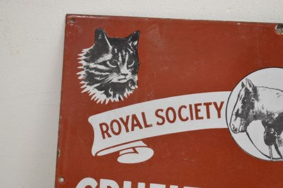Lot Vintage enamel sign - Royal Society For Prevention Of Cruelty To Animals