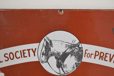 Lot Vintage enamel sign - Royal Society For Prevention Of Cruelty To Animals