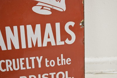 Lot Vintage enamel sign - Royal Society For Prevention Of Cruelty To Animals