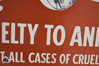Lot Vintage enamel sign - Royal Society For Prevention Of Cruelty To Animals