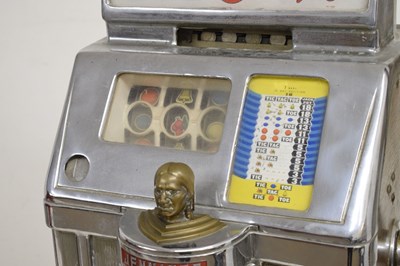 Lot 250 - Early 1960s Jennings 'Governor' one-arm bandit 'tic-tac-toe' slot or fruit machine