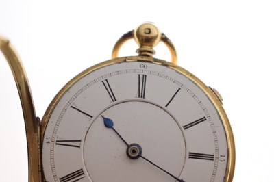 Lot Late Victorian 18ct gold open face pocket watch, W. Harris, Liverpool