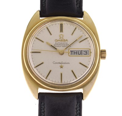 Lot Omega - Constellation Chronometer gold-plated wristwatch, ref. CD 168019