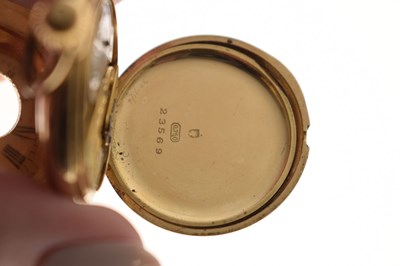 Lot Early 20th century Swiss yellow metal (750) cased fob watch