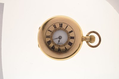 Lot Early 20th century Swiss yellow metal (750) cased fob watch