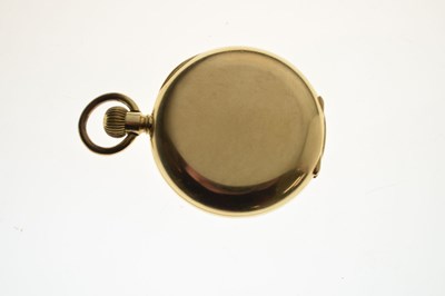 Lot Early 20th century Swiss yellow metal (750) cased fob watch
