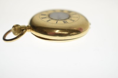 Lot Early 20th century Swiss yellow metal (750) cased fob watch