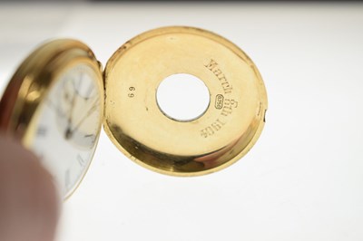Lot Early 20th century Swiss yellow metal (750) cased fob watch
