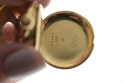 Lot Early 20th century Swiss yellow metal (750) cased fob watch