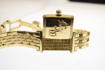 Lot Jaeger-LeCoultre - Reverso Gran' Sport 18ct gold bracelet watch, ref. 290.110.602