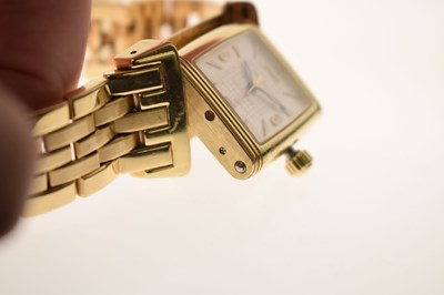 Lot Jaeger-LeCoultre - Reverso Gran' Sport 18ct gold bracelet watch, ref. 290.110.602