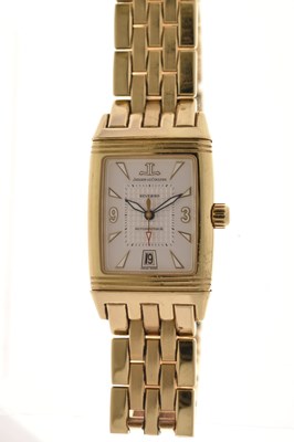 Lot Jaeger-LeCoultre - Reverso Gran' Sport 18ct gold bracelet watch, ref. 290.110.602