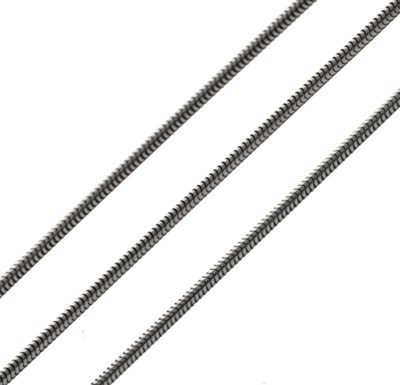 Lot 135 - 18ct white gold snake chain necklace
