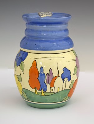 Lot 328 - Clarice Cliff 'Poplar' pattern vase