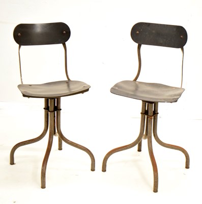 Lot 675 - Pair of mid 20th century 'Tan-Sad' industrial chairs