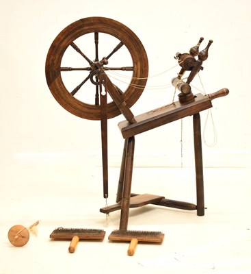 Lot 454 - Haldane Fife style Scottish beech spinning wheel