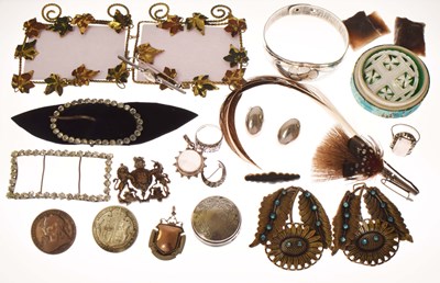 Lot 352 - A collection of silver, white metal other ephemera etc