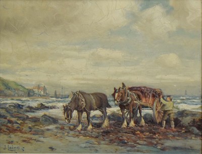 Lot 629 - Tomson Laing (Scottish, fl 1890-1904) - Oil on canvas - Horses