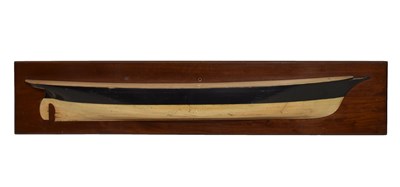 Lot 265 - Early 20th century Shipwright's half block model boat