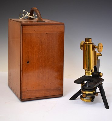 Lot 446 - Early 20th century Watson 'Fram' microscope, cased