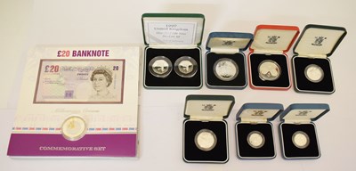 Lot 314 - Royal Mint - Seven silver proof Elizabeth II presentation coin packs, etc