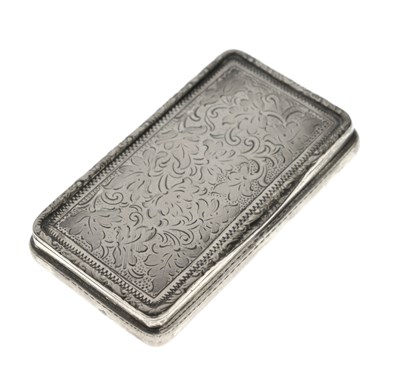 Lot 173 - 19th century Austro-Hungarian white-metal snuff box