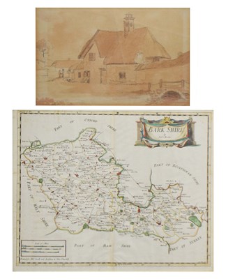 Lot 602 - Robert Morden (fl. 1668-1703) - 17th century map of 'Bark Shire'