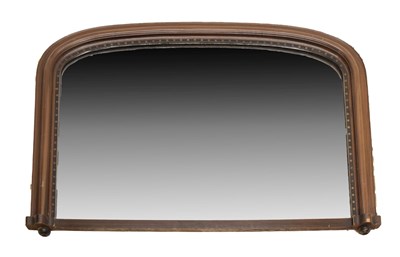 Lot 713 - Late Victorian or Edwardian giltwood overmantel mirror