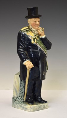 Lot 568 - South Africa Interest - Early 20th century majolica portrait figure of Paul Kruger