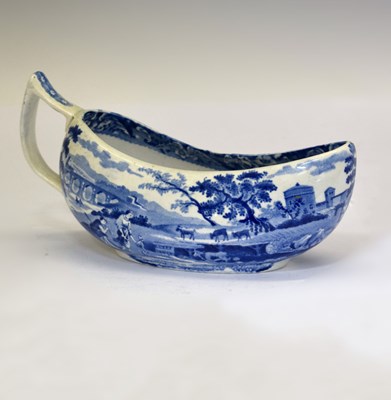 Lot 309 - Early 19th century blue and white transfer-printed Bourdaloue