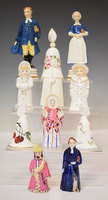 Lot 558 - Royal Worcester - Pair of limited edition Blue Coat School Girl and Boy figures, etc