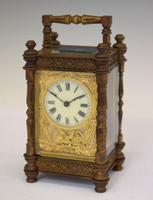 Lot 701 - Late 19th century carriage clock