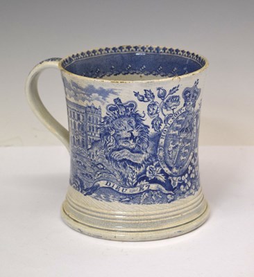 Lot 305 - 19th century Pearlware commemorative mug