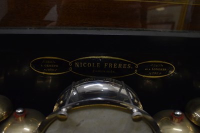 Lot Nicole Freres, Geneve - Late 19th century 'bells and drum in sight' musical box playing sixteen airs