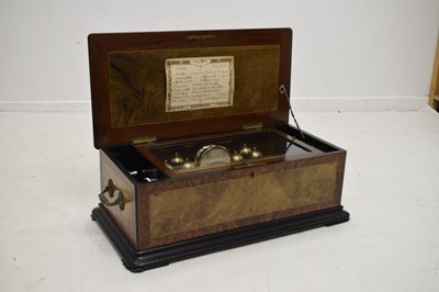 Lot Nicole Freres, Geneve - Late 19th century 'bells and drum in sight' musical box playing sixteen airs