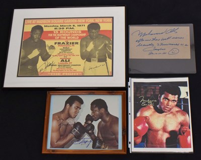 Lot 425 - Autographs - Muhammad Ali and Joe Frazier