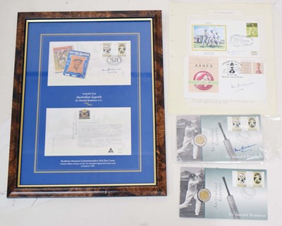 Lot 437 - Autographs - Collection of Don Bradman autographs and ephemera