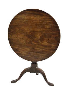 Lot 734 - George III mahogany tilt-top tripod occasional table