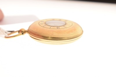 Lot Mid-Victorian 18ct gold half hunter pocket watch, James McCabe, Royal Exchange