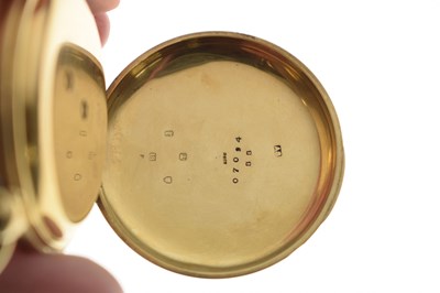 Lot Mid-Victorian 18ct gold half hunter pocket watch, James McCabe, Royal Exchange
