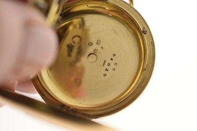 Lot Mid-Victorian 18ct gold half hunter pocket watch, James McCabe, Royal Exchange