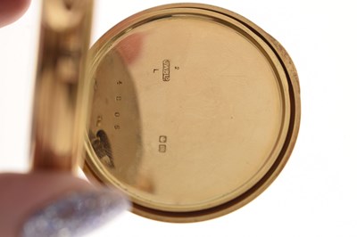 Lot George V 18ct gold cased pocket watch, J.W. Benson, London