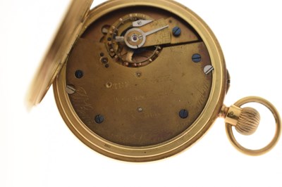 Lot George V 18ct gold cased pocket watch, J.W. Benson, London